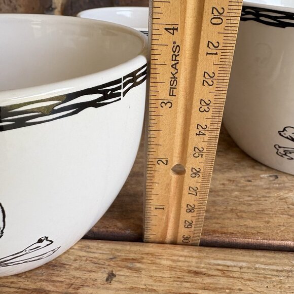 Skull Signature Housewares Ceramic Halloween 3 Nesting Bowls Microwave Safe - Picture 8 of 11